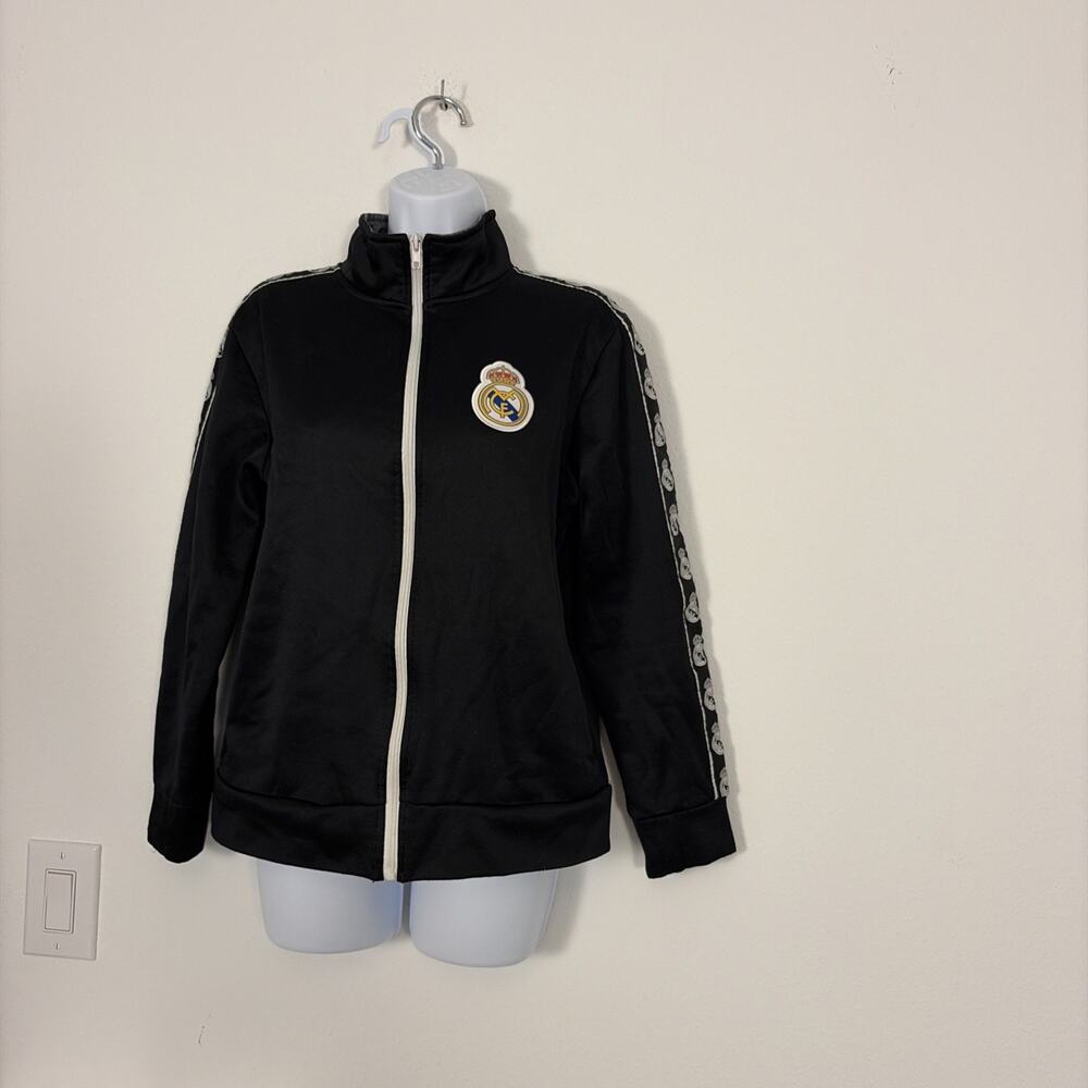Official Real Madrid Softshell Jacket Women's Large Black Full Zip RMCF Logo